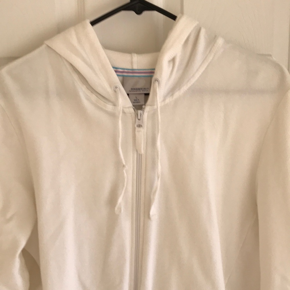 Pro spirit Athletic Gear hoodie sweatshirt jacket. Size large white
